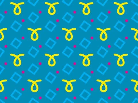 Bright colors of seamless pattern with  symbol and  rhombus. Illustrazione stock