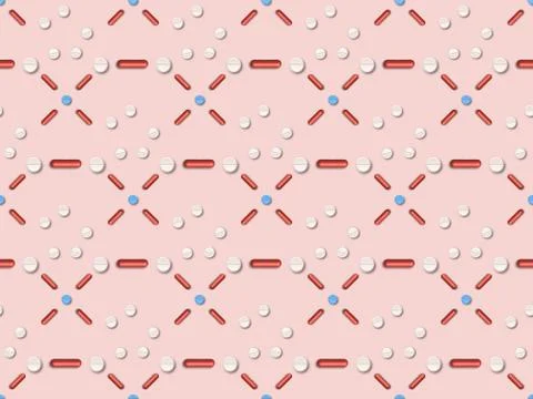 Bright colors of seamless pattern with tablets and tablets. Stock Illustration