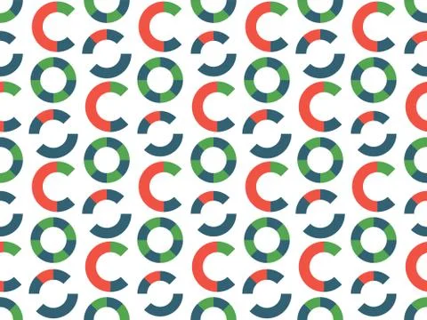Bright colors of seamless pattern with  tour and  disc. Stock Illustration