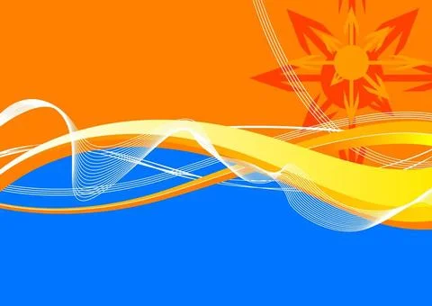 Bright colour background with waves and lines Bright colour background wit... Stock Photos
