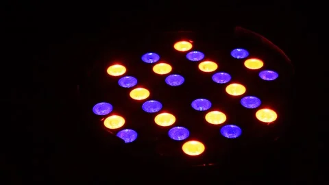 Bright colourful  circle shaped light flickering 스톡 동영상 132523120