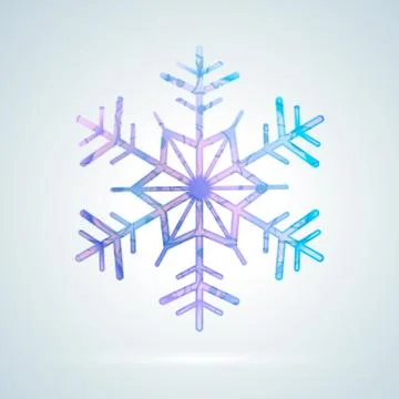 Bright colourful ice snowflake Stock Illustration