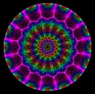 Bright colourful mandala round pattern Stock-Illustration