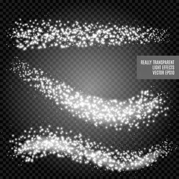 Bright comet with large dust trail. Falling Star. Vector Stock Illustration