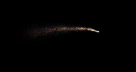 Bright comet with luminous tail streaking across dark night sky over mounta.. Stock Footage 338216088