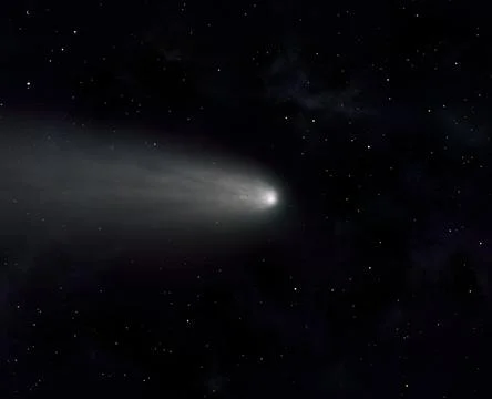 Bright comet in space Stock Illustration