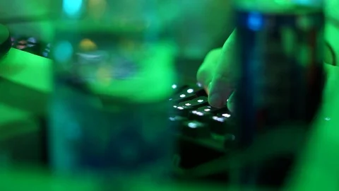 Bright computer keyboard with color LED backlight 動画素材 99549588