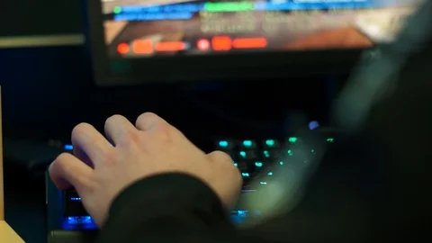 Bright computer keyboard with color LED backlight 動画素材 99549790