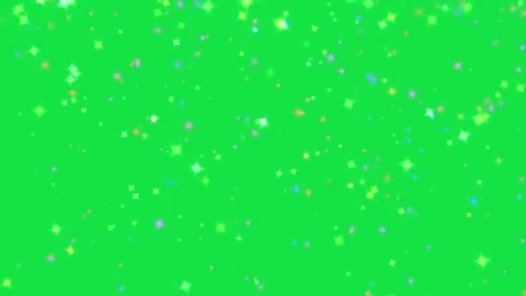 Bright Confetti Particle Quick Falling Animation Overlay Effect On Green Screen Stock Footage 303387527