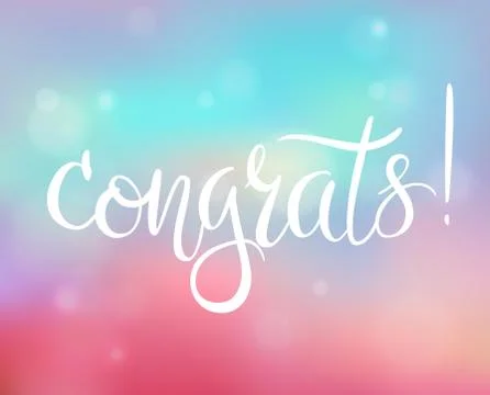 Bright congratulations card Stock Illustration