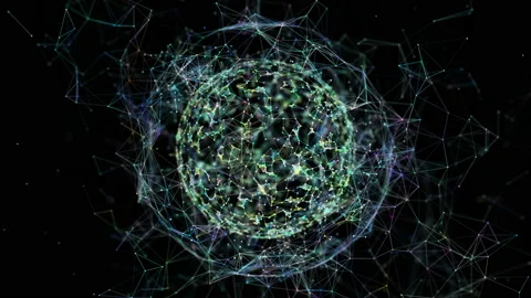 Bright connections forming a network over planet. Global digital connections. 库存影片 114801178