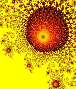 Bright corner pattern on yellow background Stock Illustration