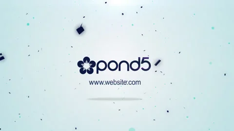 Bright Corporate Logo from Pieces  Light Shatter Particles Reveal After Effects stock
