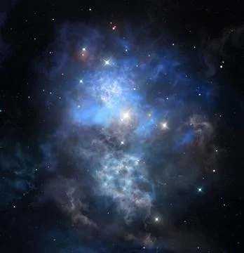 Bright cosmic nebula Stock Photos