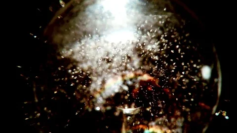 Bright Cosmic Ray Particles Fly Away in Black Vast Darkness of Space Stock Footage