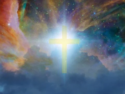 Bright cross Stock Illustration