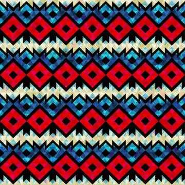 Bright crystal seamless pattern with grunge effect Stock Illustration