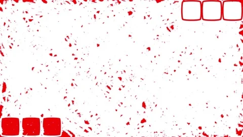 Bright cubes. Drawn seamless loop red white background Stock Footage 123384312