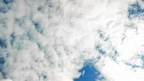 Bright Cumulus Clouds Across Blue Sky Stock Footage 340238738