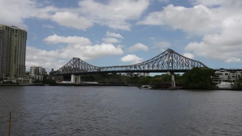 Bright Cumulus Clouds Moving Across Blue Sky Video stock 341154452