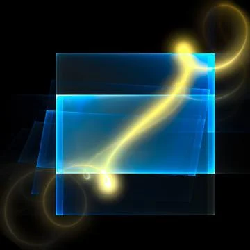 Bright curl on the translucent screen Stock Illustration