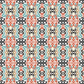 Bright Curly Pattern Stock Illustration