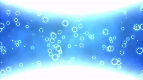 Bright Curved Background Animation with Bubbles - Loop Blue 스톡 동영상 83590266
