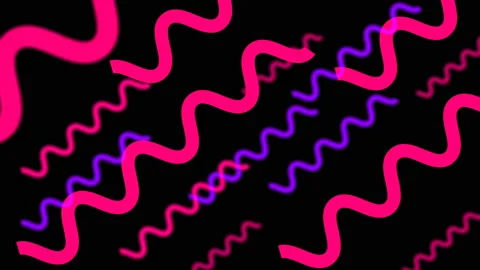 Bright curved creeping worms, computer generated abstract background, 3D Stock Footage 92450225
