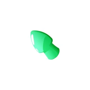 Bright cute green arrow flat style, vector illustration Stock Illustration