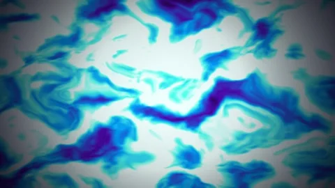 Bright Cyan and Dark Blue Fluid Waves Animation Loop Video stock 340137993