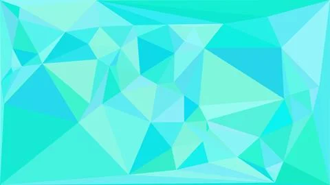 Bright cyan geometric low poly abstract background with triangular forms Stockillustratie