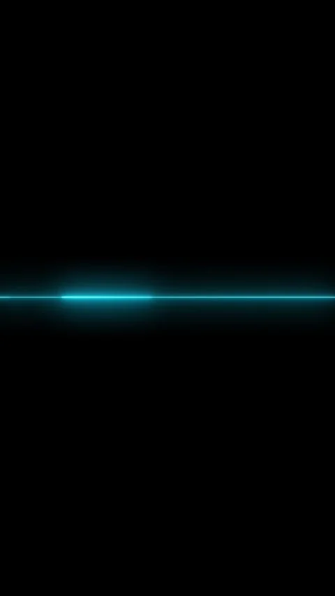 Bright cyan horizontal neon line with subtle glow. Bright cyan horizontal n.. Stock Footage 345723095