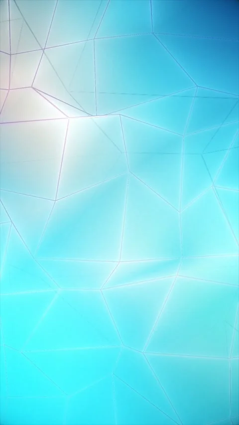 Bright Cyan Low Poly Polygonal Grid Clean Tech Background Stock Footage 340339722