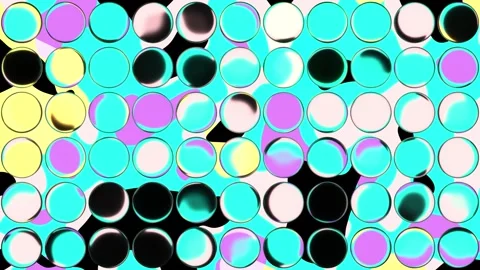 Bright Cyan Morphing Fluid Glass Spheres Geometric VJ Loop Stock-Footage 336547474