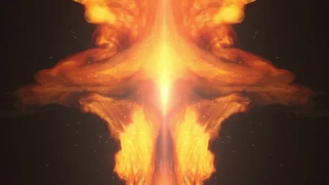 Bright dancing of flame. 3d rendering loop animation 4K Stock Footage 253769673