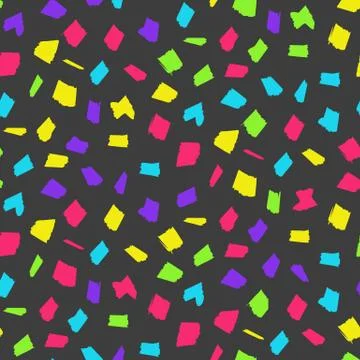 Bright dark pattern with color hand drawn blotches Stock Illustration