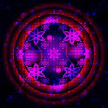 Bright dark purple background image of violet flowers Illustrazione stock