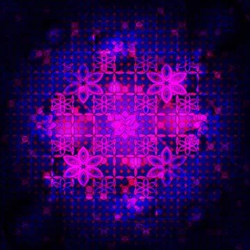 Bright dark purple background image of violet flowers Stock Illustration