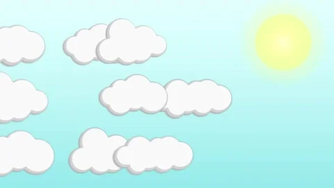Bright Daytime Clouds Moving Over the Sun Stock Footage 296657559