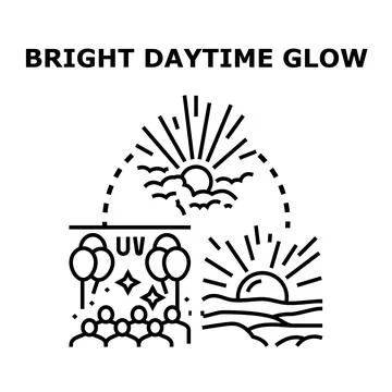 Bright daytime glow vector concept illustration Stock Illustration