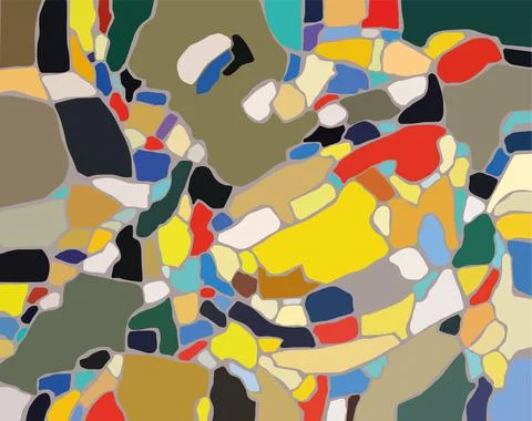 Bright decorative background from abstract spots. Vector. Stock Illustration