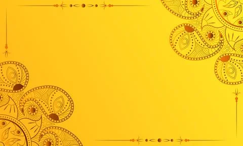 Bright decorative background with mandala pattern. Blank for postcard, invit Stock Illustration