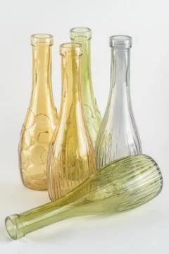 Bright decorative bottles Stock Photos