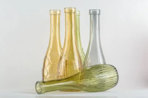 Bright decorative bottles Stock Photos