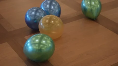 Bright Decorative Items Showcase, Decorative Glass And Wooden Objects With Warm Stock Footage 323779071