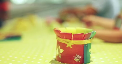 Bright decorative vase. Stock Footage 103254697
