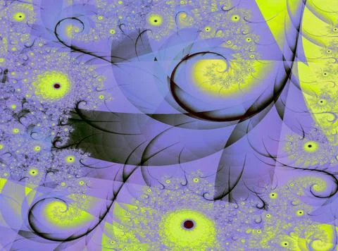 Bright decorative yellow-blue pattern, abstract background Stock Illustration