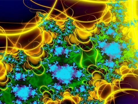 Bright decorative yellow-blue pattern, abstract background, design Stock Illustration