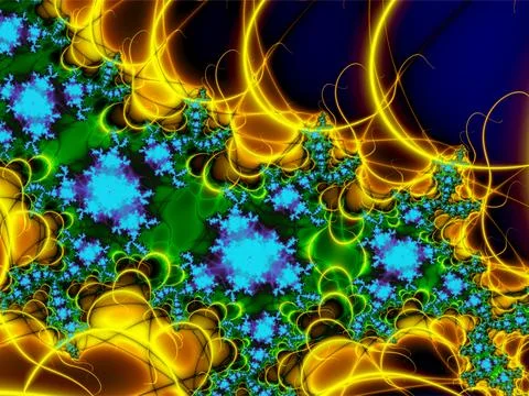 Bright decorative yellow-blue pattern, abstract background, design Stock Illustration
