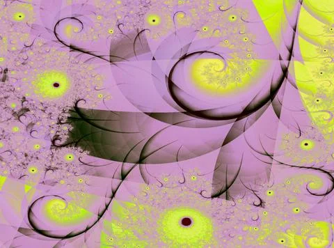 Bright decorative yellow-purple pattern, abstract background, design Stock Illustration